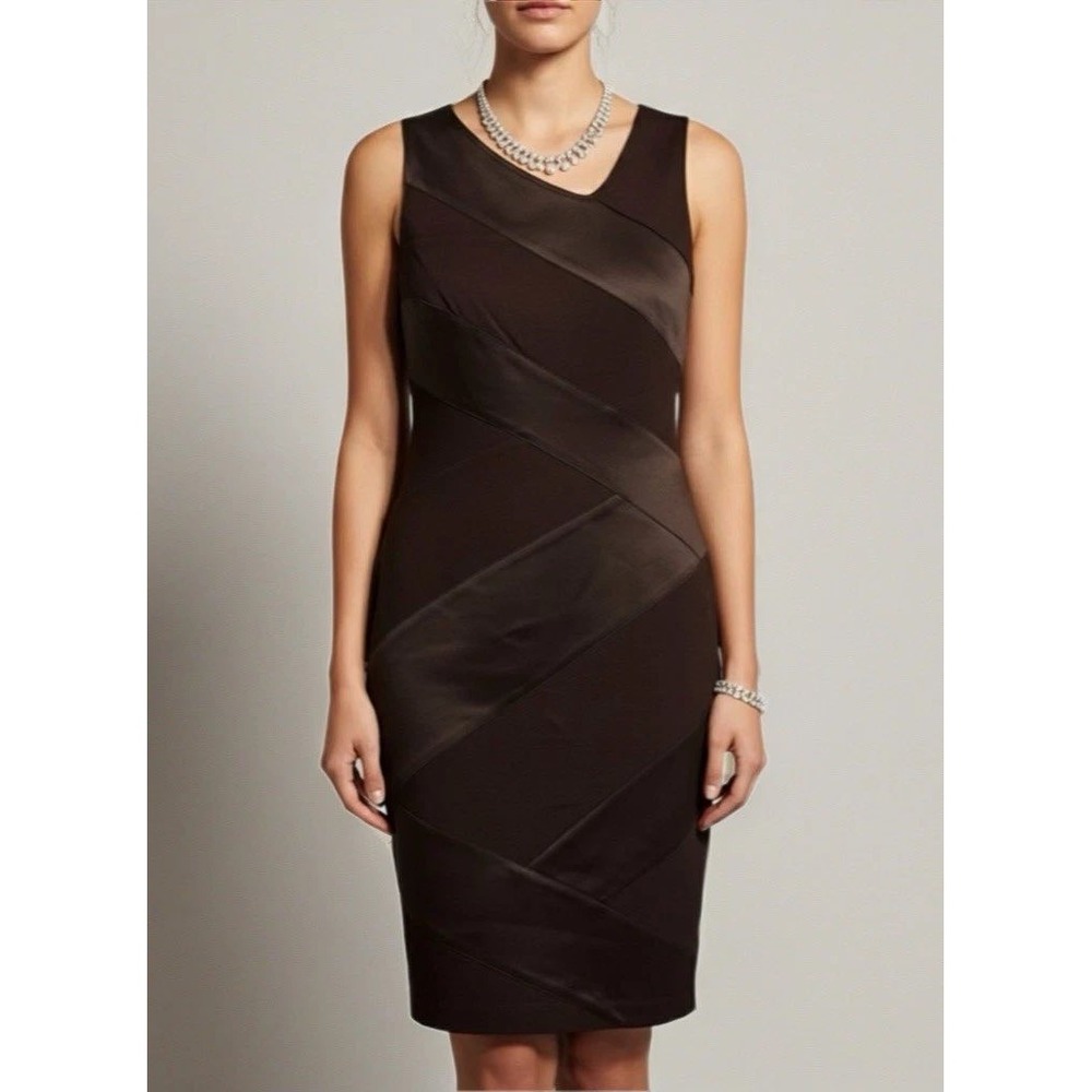 Nue by Shani Brown Sleeveless Sheath Cocktail Dress‎ NWT Womens Size 4 Luxury